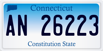 CT license plate AN26223
