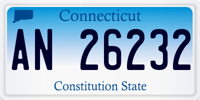 CT license plate AN26232