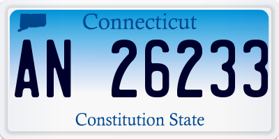 CT license plate AN26233