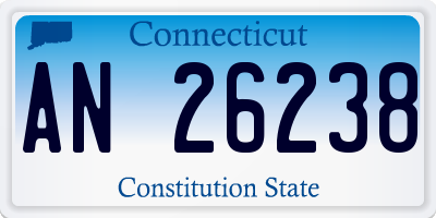 CT license plate AN26238