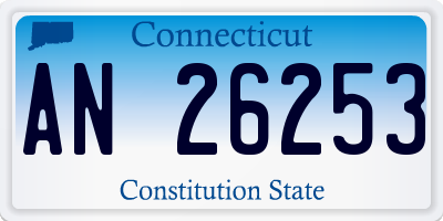 CT license plate AN26253