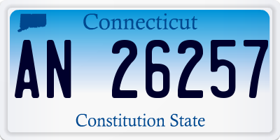 CT license plate AN26257