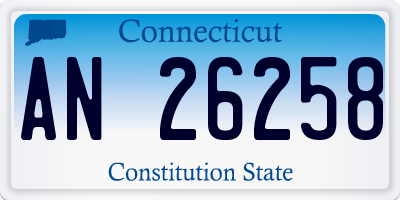 CT license plate AN26258
