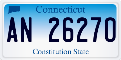 CT license plate AN26270