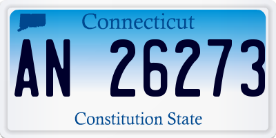 CT license plate AN26273