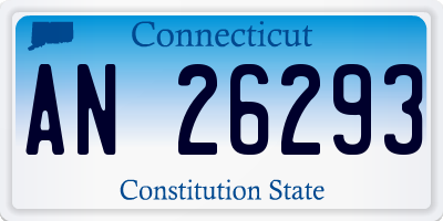 CT license plate AN26293