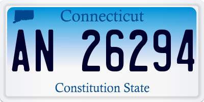 CT license plate AN26294