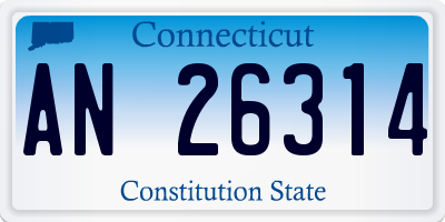 CT license plate AN26314