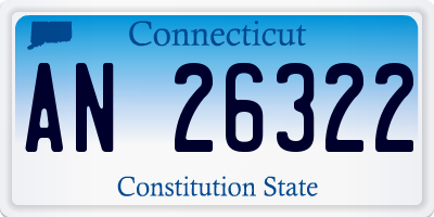 CT license plate AN26322