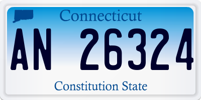 CT license plate AN26324