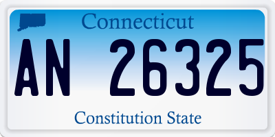 CT license plate AN26325