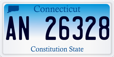 CT license plate AN26328