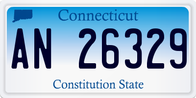 CT license plate AN26329