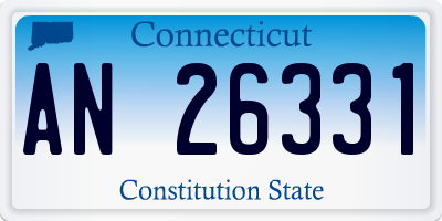 CT license plate AN26331