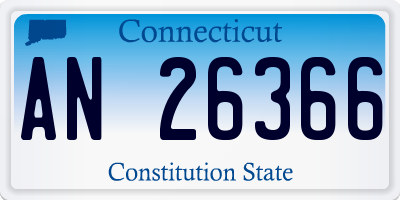 CT license plate AN26366