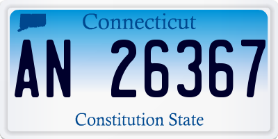 CT license plate AN26367