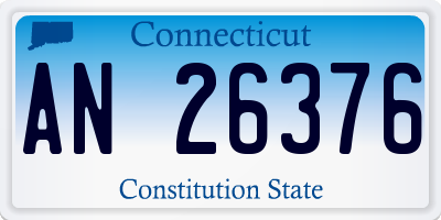 CT license plate AN26376