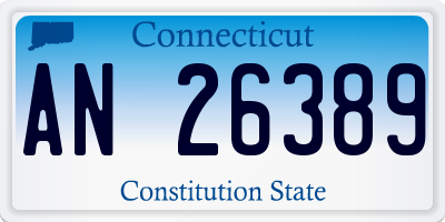 CT license plate AN26389