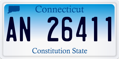 CT license plate AN26411