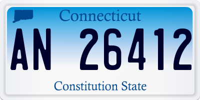 CT license plate AN26412