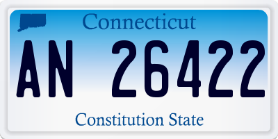 CT license plate AN26422