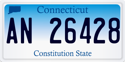 CT license plate AN26428