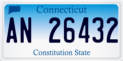 CT license plate AN26432