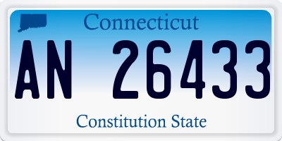 CT license plate AN26433
