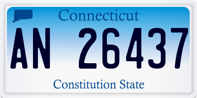 CT license plate AN26437