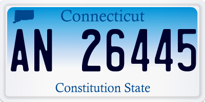 CT license plate AN26445