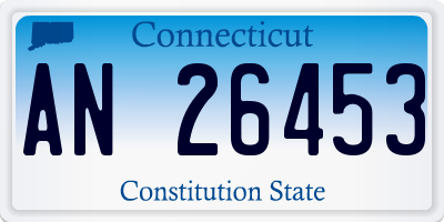CT license plate AN26453
