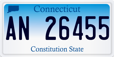 CT license plate AN26455