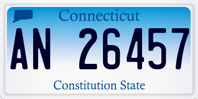 CT license plate AN26457