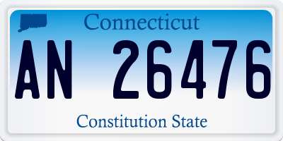 CT license plate AN26476
