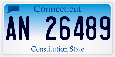 CT license plate AN26489