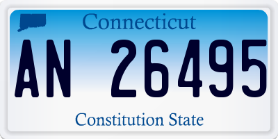 CT license plate AN26495