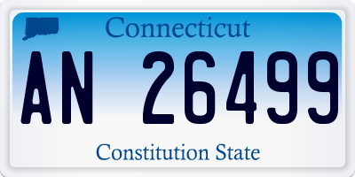 CT license plate AN26499