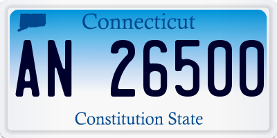 CT license plate AN26500