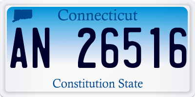 CT license plate AN26516