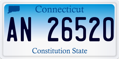 CT license plate AN26520