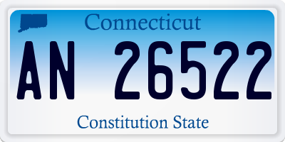 CT license plate AN26522