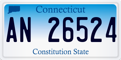 CT license plate AN26524
