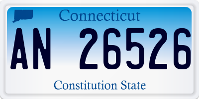 CT license plate AN26526