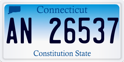 CT license plate AN26537