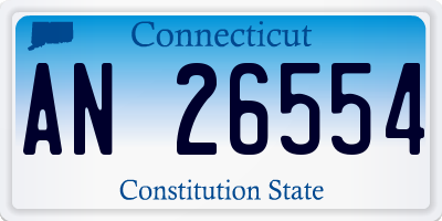 CT license plate AN26554
