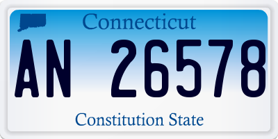 CT license plate AN26578