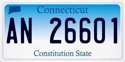 CT license plate AN26601