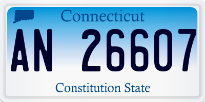 CT license plate AN26607
