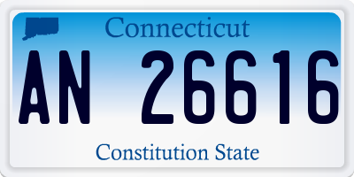 CT license plate AN26616