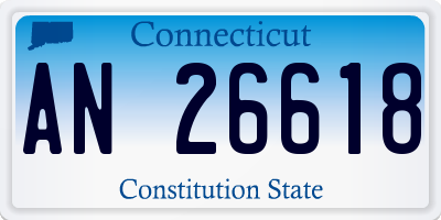 CT license plate AN26618